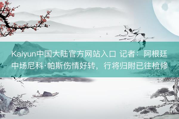 Kaiyun中国大陆官方网站入口 记者：阿根廷中场尼科·帕斯伤情好转，行将归附已往检修